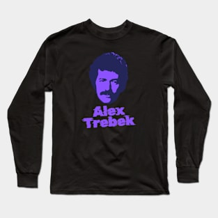 Alex trebek---retro style fanart Long Sleeve T-Shirt